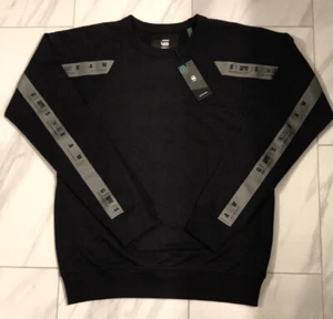 G-Star Raw Men's Raglan Taping Sweatshirt Black $110 Small New - Picture 1 of 7