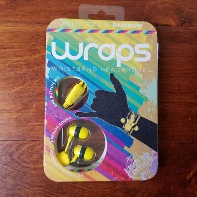 Auriculares Pulsera Arco Iris Wraps Edición Limitada Amarillo Deslizable Ajuste Ajustable  Foto 1 de 4