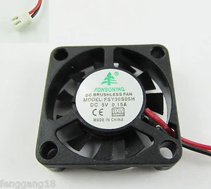 1x Bezszczotkowy wentylator chłodzący DC 11 łopatek DC 5V 30mm x30mmx06mm 3006 2-pinowy przewód 0,15A - Zdjęcie 1 z 2