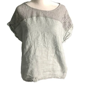 Bellambia Linen Top Women’s Size Medium – Embroidered, Boho, Casual - Picture 1 of 6