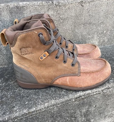 Botas Sorel Para Hombres 10.5 Ankeny II Medio Impermeables Senderista Gamuza/Cuero Marrón NM3826 Foto 1 de 4