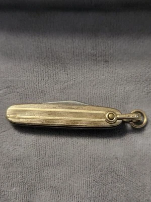 Mini navaja de bolsillo Simmons vintage llena de oro de 12 quilates Foto 1 de 4