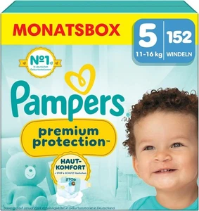 Pampers Baby Windeln Größe 5 (11-16kg) Premium Protection, Junior, MONATSBOX - Bild 1 von 4