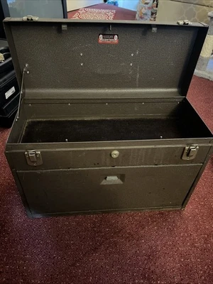 Vintage KENNEDY 520 7 Drawer Machinist Toolbox Felt Lined Drawers No Key ❤️ Kits - Image 1 of 4