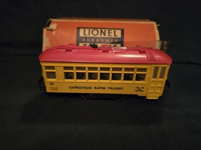 Postwar Lionel #60 Rapid Transit Trolley (Blue Lettering) w/Box  - Image 1 of 4