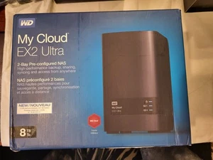 WD My Cloud EX2 Ultra 2-Bay NAS 8TB, 2x 4TB HDD In Raid 0, WDBVBZ0080JCH-20 - Picture 1 of 8
