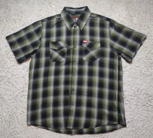 Dixxon Flannel Company Shirt Men's XL Black Green Plaid Short Sleeve Foxtrot - Picture 1 of 7