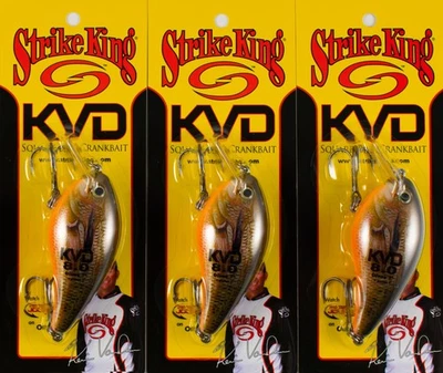 (LOTE DE 3) STRIKE KING KVD 8.0 CRANKBAIT HCKVDS8.0-697 NARANJA BEAM M5562 Foto 1 de 3