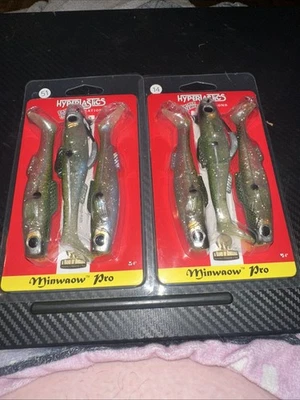 LOT OF 2 PAKS OF Patrick Sebile Creations Hyperlastics DEADALIVE MINWAOW PRO 4" - Image 1 of 4