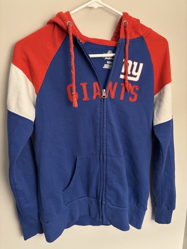 VETEMENTS Felpa con cappuccio e zip NY Giants abbigliamento calcio donna taglia S
