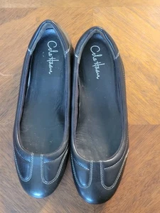 Cole Haan Air Collab Black Wedge Heel Ballet Flat Slip On Womens Sz 9 EUC - Picture 1 of 11