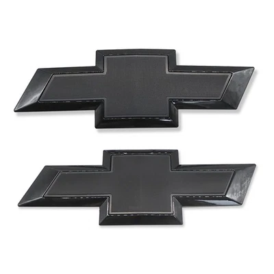 Black Front & Rear Tailgate Bowtie Emblem For Silverado 1500 2500 HD/3500 HD Foto 1 de 4