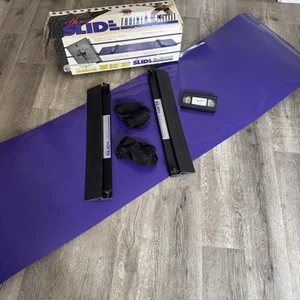 The Slide Trainer Board Lateral Adjustable Exercise Mat Skate Box Socks + Video - Picture 1 of 7