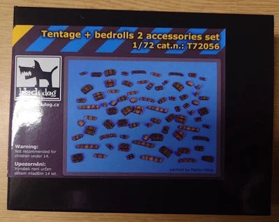Tentage plus bedrols 2 accessories set in 1/72 von Blackdog