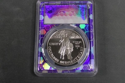 1992-P Columbus Silver Commemorative Dollar PR69DCAM PCGS Proof 69 Deep Cameo - Image 1 of 2