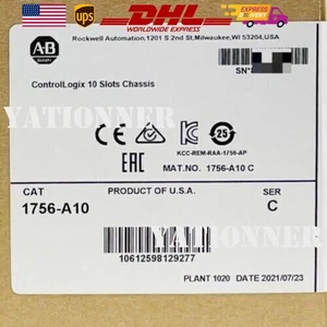 New Sealed AB 1756-A10 SER C ControlLogix 10 Slot Rack Chassis 1756A10 - Picture 1 of 2