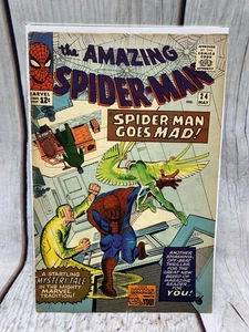 The Amazing Spider-Man #24 (1965) "¡Spider-Man se vuelve loco!" Arte Ditko Edad de Plata - Imagen 1 de 5