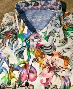 NWT Robert Graham men's 2XL Short Sleeve Button Down Shirt Abstract Arts Classic - Picture 1 of 22