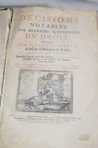 DROIT-CAMBOLAS DECISIONS NOTABLES TOULOUSE 1659 - Foto 1 di 4