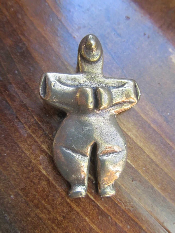 Gran Madre Latón Antigua Cueva Venus Diosa Colgante Oro Joyería Foto 1 de 4