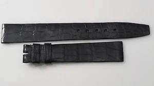 16MM CARTIER TANK OEM BLACK CROCO BAND STRAP - Picture 1 of 3