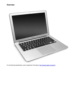 Apple MacBook Air 13-inch Early 2015 and 2017 Technician Guide Service Manual - Image 1 of 4