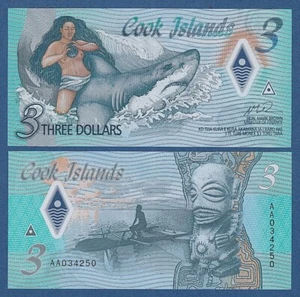 ISLAS COOK / COOK ISLANDS -- 3 DOLLARS ND ( 2021 ) -- UNC -- AA -- PICK NEW . - Picture 1 of 1