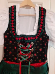NEU! Dirndl 100% Baumwolle, Größe 36/38/S/M siehe Maße - Bild 1 von 6
