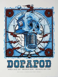 DOPAPOD - 2017 - BROOKLYN BOWL - LAS VEGAS - AJ MASTHAY - PIGEONS PING - POSTER - Picture 1 of 3