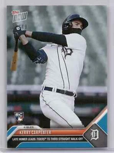 🟦 KERRY CARPENTER Rookie Card 2023 Topps Now #141 Detroit Tigers RC BLUE 31/39 - Picture 1 of 2