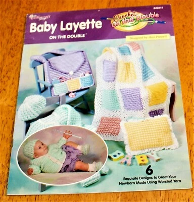 Needlecraft Shop: BABY LAYETTE ON THE DOUBLE Crochet Book 842211 by Ann Parnell - Image 1 of 4