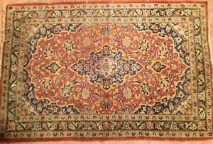 rug hand knotted Serapi, 100% wool, multi-color, size 3.5' x 5'ft, pre-owed 