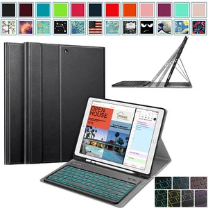 7 Color Backlit Detachable Wireless Keyboard Case for iPad Pro 12.9 1st Gen 2015 - Picture 1 of 14