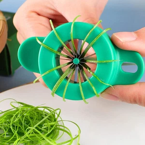 2 Pcs Spring Onion Slicer Shred Silk Knife Scallions Cutter Speedy Chopper - Picture 1 of 10
