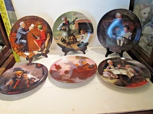 6 NORMAN ROCKWELL SAMMLERTELLER = ROCKWELL HERITAGE COLLECTION 80ER/91 - Bild 1 von 13