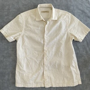 Tommy Bahama Hemd Herren Large weiß Seide Blumen Hawaii Jacquard Knopfleiste - Bild 1 von 9
