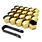 20Pcs Gold Car Wheel Screw Cover Tire Nut Decorative Protective Cover