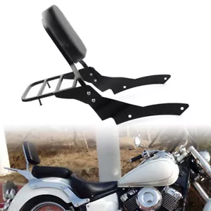 Backrest Sissy Bar Luggage Rack Fit Yamaha Dragstar V-Star 650 400 Custom 96-11 - Imagen 1 de 9