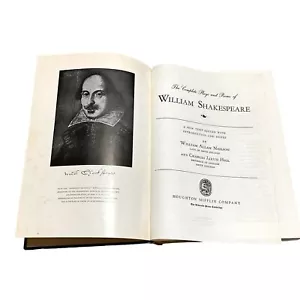 SHAKESPEARE COMPLETE PLAYS AND POEMS HARDCOVER BOOK 1942 CAMBRIDGE EDTION - Foto 1 di 11