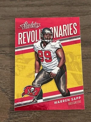 2018 Absolute Revolutionaries Gold Warren Sapp #NO.RE-WS Tampa Bay Buccaneers  - Image 1 of 2