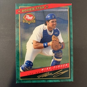 1994 Post Cereal Mike Piazza Rookie Los Angeles Dodgers #1 Insert New York Mets