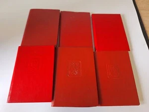 6 x DDR NVA FDGB original membership book 1986 contribution stamps collection - Picture 1 of 8