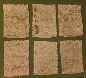 Set of 6 Gold Damask Fabric Dinner Napkins - Picture 1 of 5