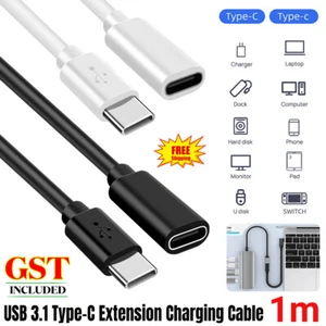 Type-C Extension Charging Cable USB 3.1 USB-C Male to Female Cord Lead 1M - Picture 1 of 8