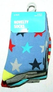6 Pair Multi-Color Kids' Novelty Socks Sock Size 6-8.5 - Picture 1 of 3