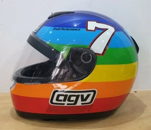 AGV K Series Valentino Rossi Replica Peace 2003 Barry Sheene Helmet XL Motorbike - Picture 1 of 10