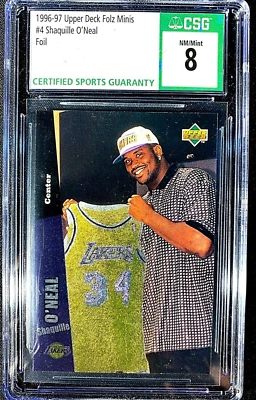CSG 8 NM/MT Upper Deck Folz Minis WALMART VENDING 1996 Foil Shaquille #4 G1599 - Image 1 of 2
