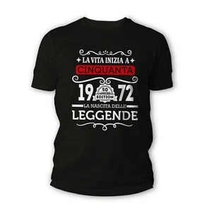 1972 Birth of Legends Tshirt - Birthday Gift Idea T-Shirt - Picture 1 of 24