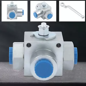 3/4" NPT 3 Way Ball Valve 3 Ways Ball Valve Hydraulic Female Type For Oil - Picture 1 of 12