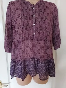 Ladies Next Long Sleeve Floral Frill Party Top Blouse NEW UK size 6 petite-£30 - Picture 1 of 15